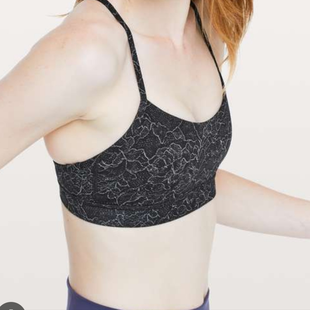 Lululemon Flow Y Bra *NuluFormation Camo Deep Coal Multi Size 8 great condition